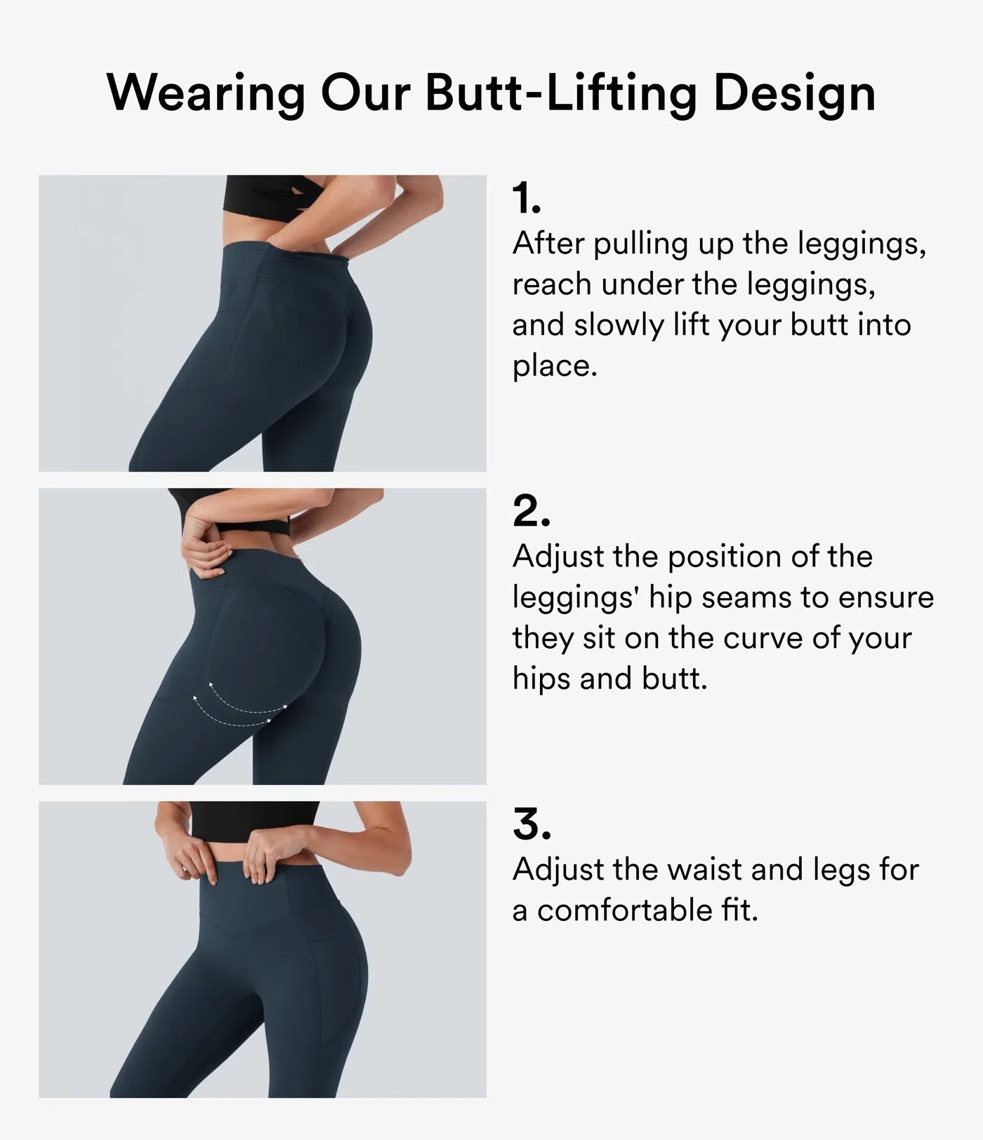UltraSculpt™️ SoCinched High Waisted Scrunch Butt Lifting Tummy Control Pocket Shaping Training Leggings