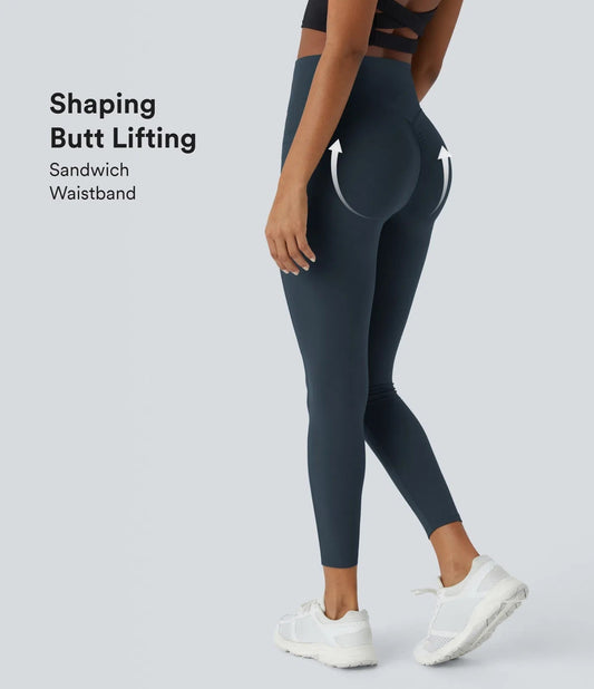 UltraSculpt™️ SoCinched High Waisted Scrunch Butt Lifting Tummy Control Pocket Shaping Training Leggings